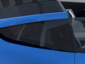 tesla roadster electric blue with interior 3D Model