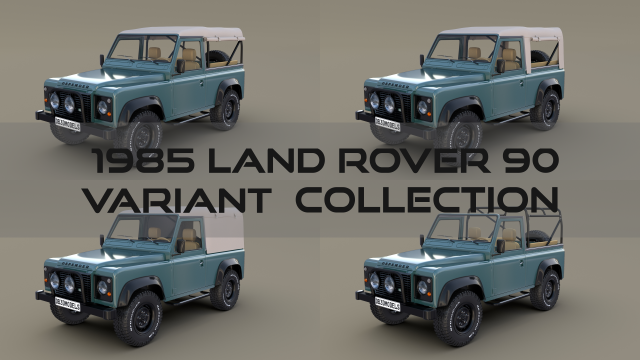 1985 land rover defender 90 pack Model 3D .c4d .max .obj .3ds .fbx .stl .blend 