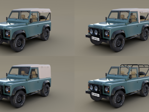 1985 land rover defender 90 pack Model 3D