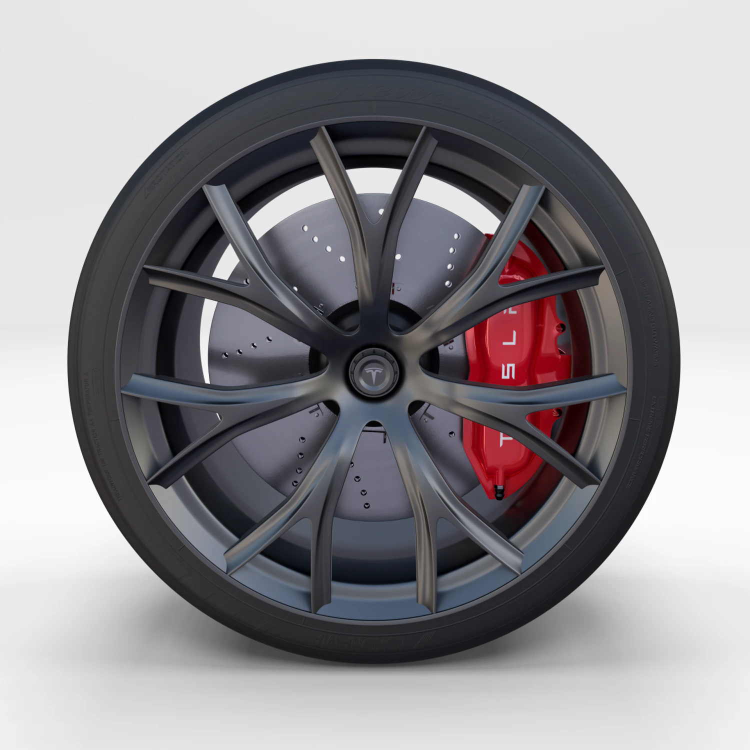 full tesla roadster wheel 3D Model .c4d .max .obj .3ds .fbx .stl .blend 