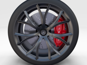 full tesla roadster wheel 3D Модель