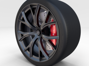 full tesla roadster wheel 3D-Modell