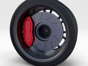 full tesla roadster wheel 3D-Modell