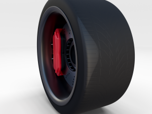 full tesla roadster wheel 3D-Modell