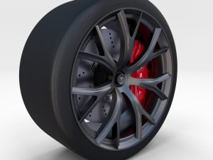 full tesla roadster wheel 3D-Modell