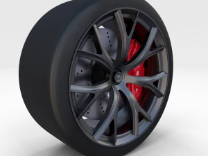 full tesla roadster wheel 3D Model