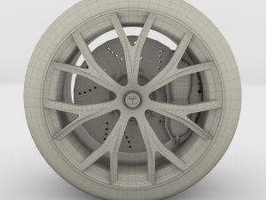 full tesla roadster wheel 3D-Modell