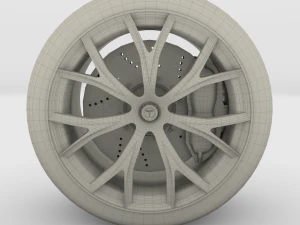 full tesla roadster wheel 3D Model