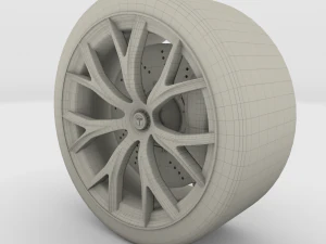 full tesla roadster wheel 3D Model