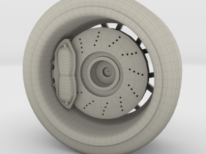 full tesla roadster wheel 3D-Modell