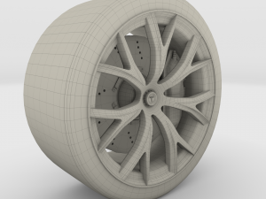 full tesla roadster wheel 3D-Modell