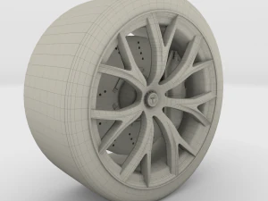 full tesla roadster wheel 3D Model