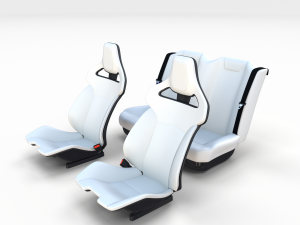 tesla roadster seats Modelo 3D