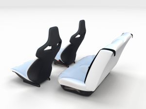tesla roadster seats Modelo 3D