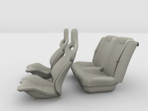 tesla roadster seats 3D Model
