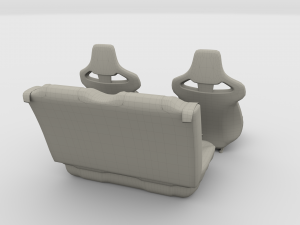 tesla roadster seats Modelo 3D