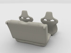 tesla roadster seats 3D Model