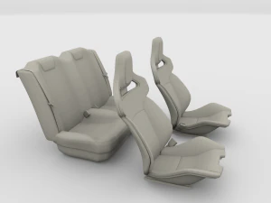 tesla roadster seats 3D Model