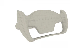 tesla roadster steering wheel 3D Model