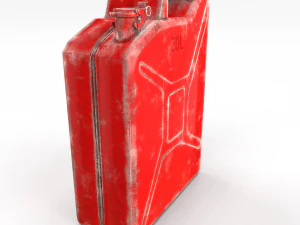 杰瑞罐低聚 2 磨损 pbr 3D 模型