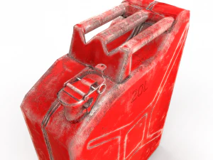 杰瑞罐低聚 2 磨损 pbr 3D 模型