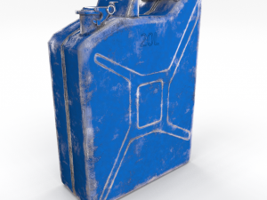 jerry can low poly 3 worn pbr 3D मॉडल