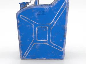 jerry can low poly 3 worn pbr 3D Model
