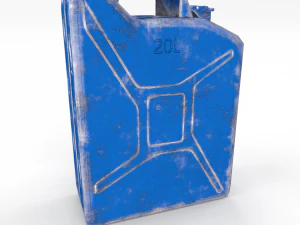 jerry can low poly 3 worn pbr 3D Model
