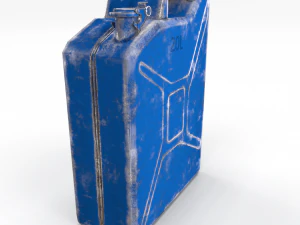 jerry can low poly 3 worn pbr 3D Model