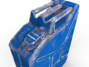 jerry can low poly 3 worn pbr Modèle 3D