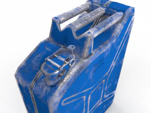 jerry can low poly 3 worn pbr 3D Model