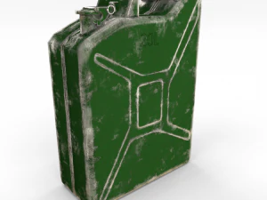 tanica low poly indossata pbr Modello 3D