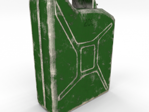 jerry can low poly worn pbr Modelo 3D