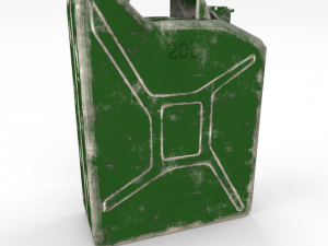 jerry can low poly worn pbr Modelo 3D