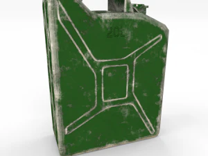 jerry can low poly worn pbr 3D Model
