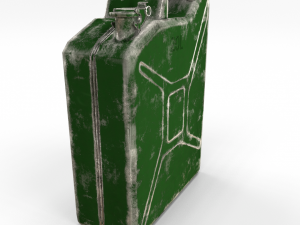 jerry can low poly worn pbr Modelo 3D