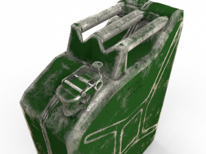 jerry can low poly worn pbr Modelo 3D
