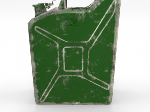 jerry can low poly worn pbr Modelo 3D