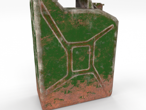 jerry can low poly weathered pbr 3D Model