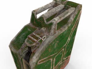 jerry can low poly weathered pbr 3D Model