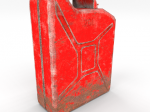 jerry can low poly weathered 2 pbr 3D Model