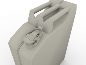 jerry can low poly weathered 2 pbr 3D Model