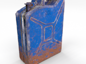 jerry can low poly weathered 3 pbr 3D Model