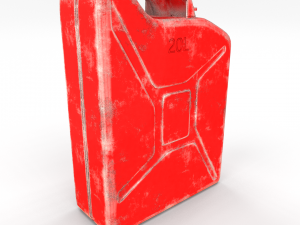 jerry can 2 worn pbr 3D Model