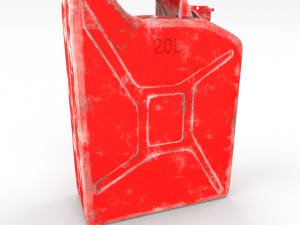 jerry can 2 worn pbr 3D Model