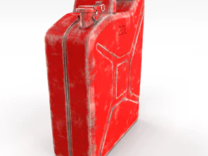 jerry can 2 worn pbr 3D Model