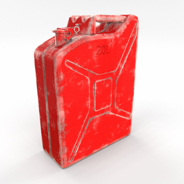jerry can 2 worn pbr 3D Model .c4d .max .obj .3ds .fbx .stl .blend 