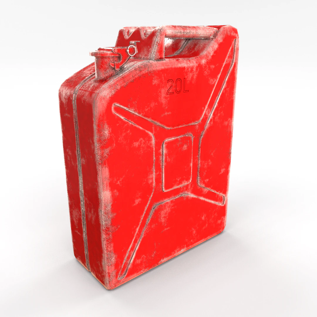 jerry can 2 worn pbr 3D Model .c4d .max .obj .3ds .fbx .stl .blend 
