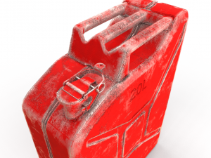 jerry can 2 worn pbr 3D Model
