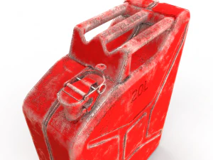jerry can 2 worn pbr 3D Model